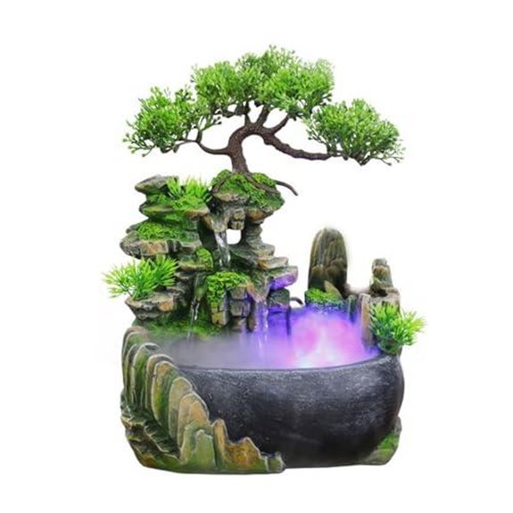 11 inch led waterfall fountain mist effect included