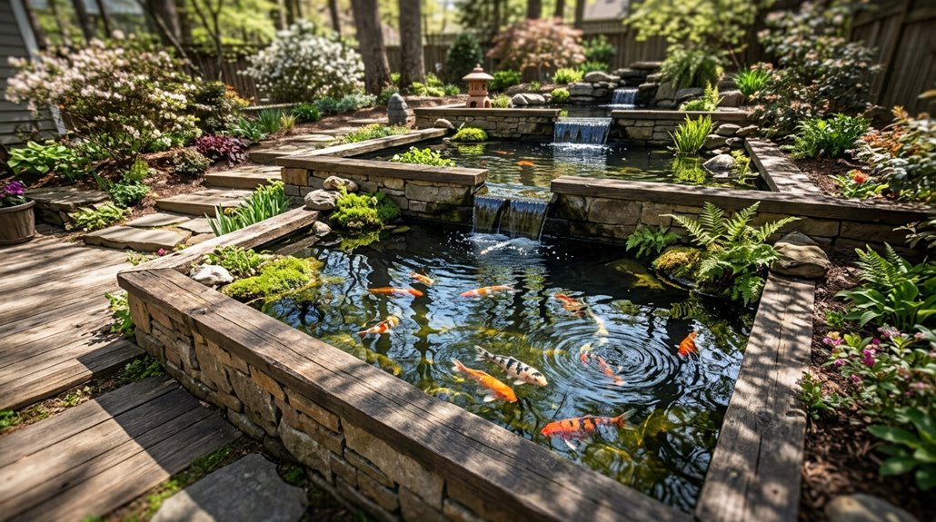 above ground koi pond ideas for backyard