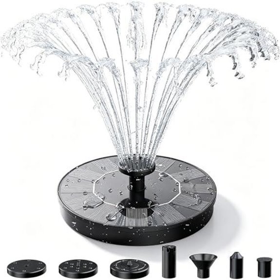 7 Best Sounding Water Fountains for 2027 7 aisitin 6 nozzle solar fountain