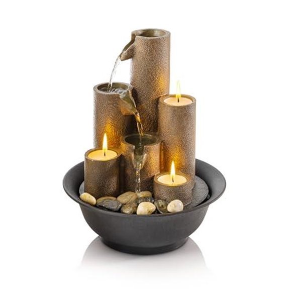 5 Best Tabletop Water Fountains for 2026 4 alpine candle tiered fountain