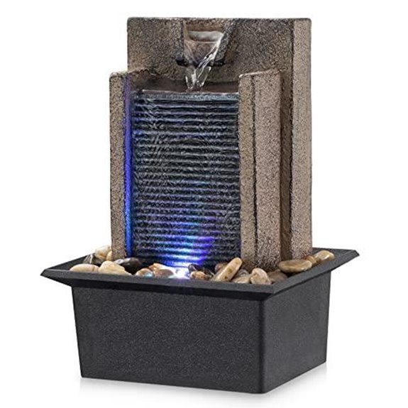 amootek tabletop waterfall fountain