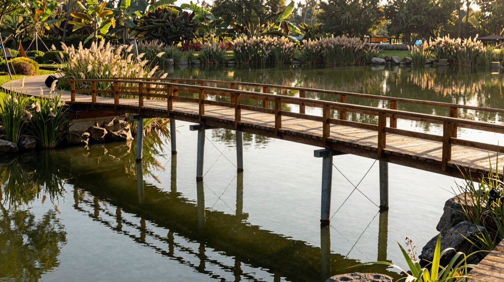 bridge span should match pond width