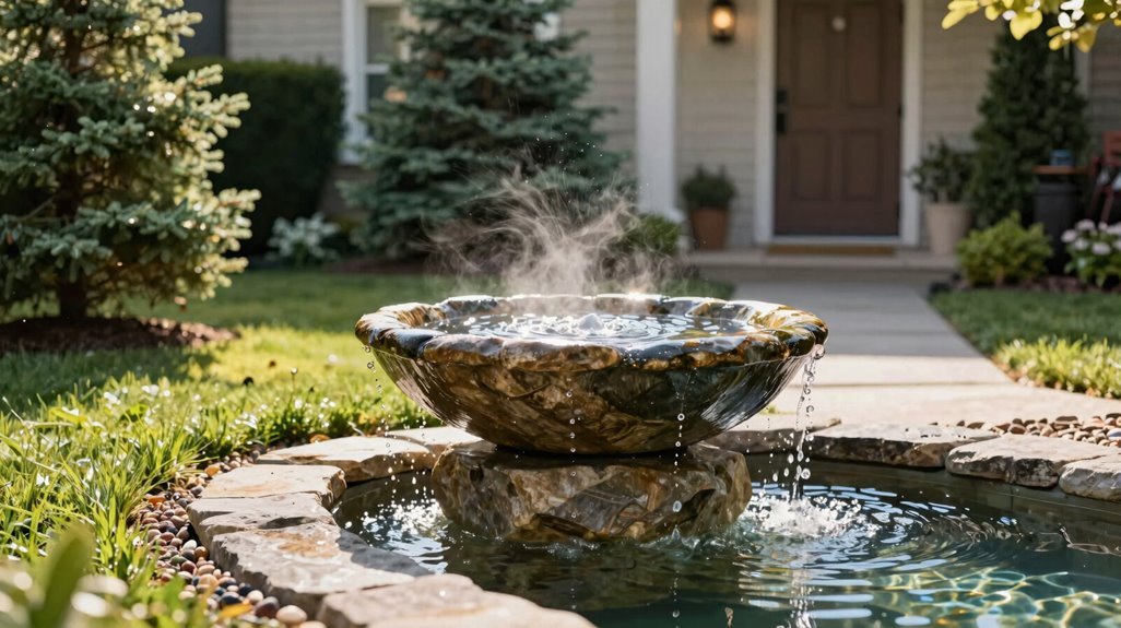 cascading bowls line walkway