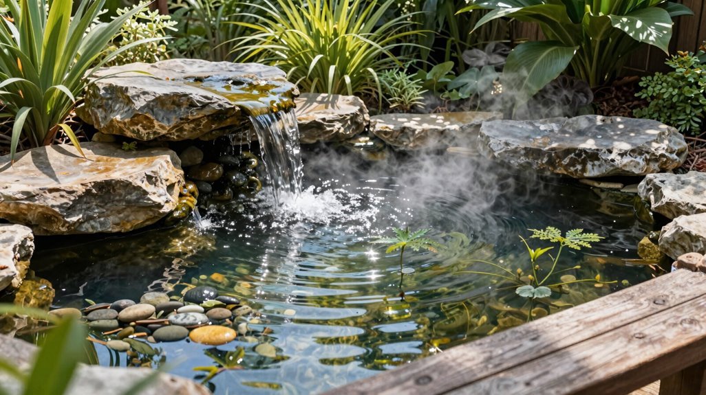 cascading water framing edge
