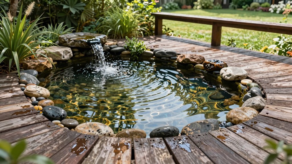 deck pond placement guides balance and integration