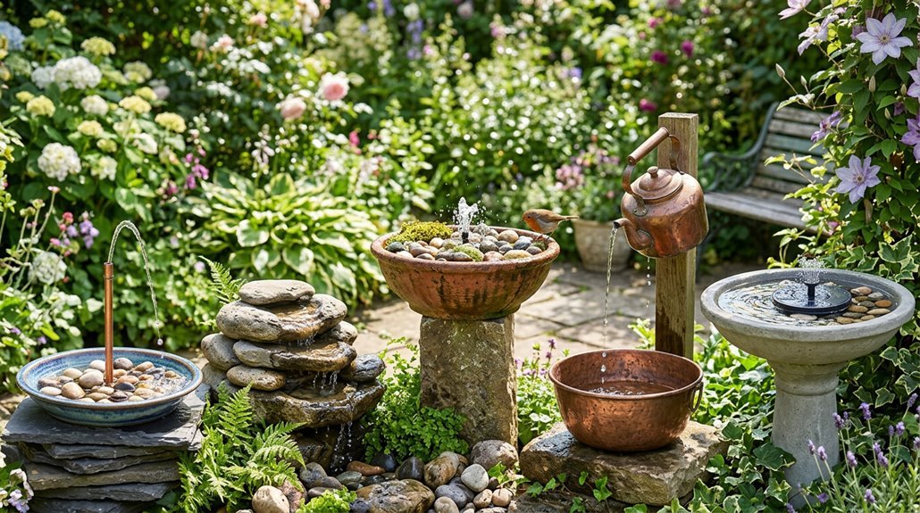 diy bird bath fountain ideas
