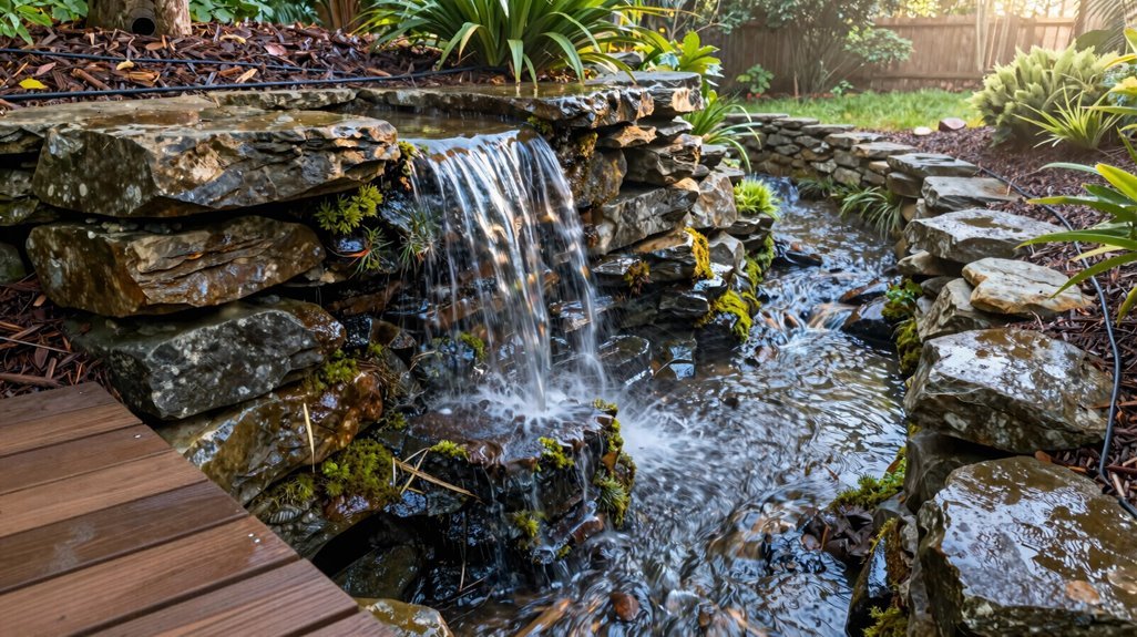 Retaining Wall Waterfall Ideas: 7 Designs for Your Backyard 7 drainage prevents waterfall failure long term