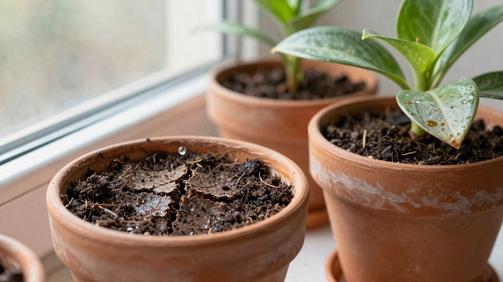 dry soil droop and overwatering signs