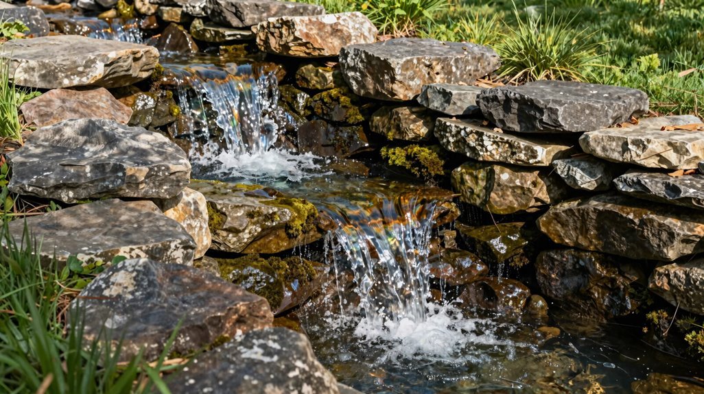 Retaining Wall Waterfall Ideas: 7 Designs for Your Backyard 3 dry stack boulder wall with waterfall