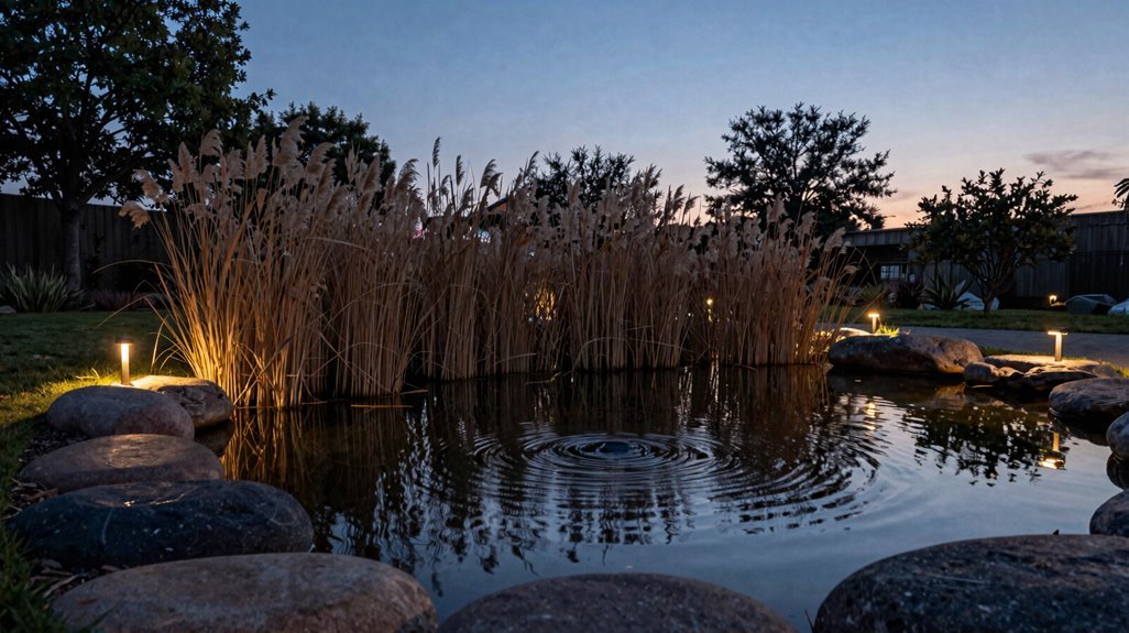 evening pond lighting transformation described