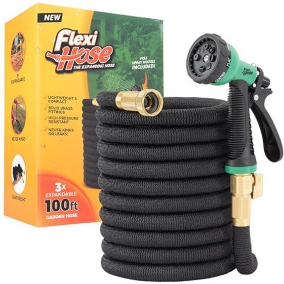 expandable garden hose with nozzle eight functions