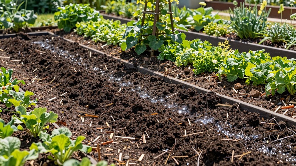 fertile raised bed soil foundation