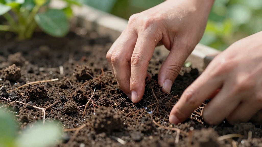 finger test reveals soil moisture depth