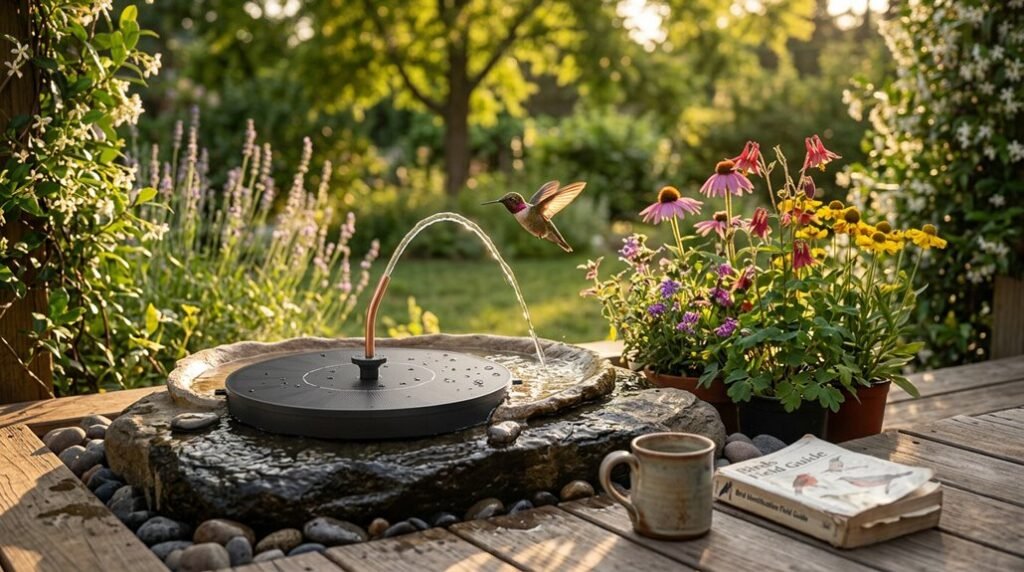 five best solar fountains for hummingbirds