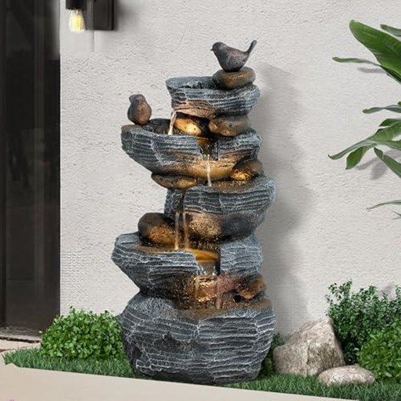 10 Best Outdoor Fountains for 2027 (Backyard Bliss) 6 five tier cascading rock fountain