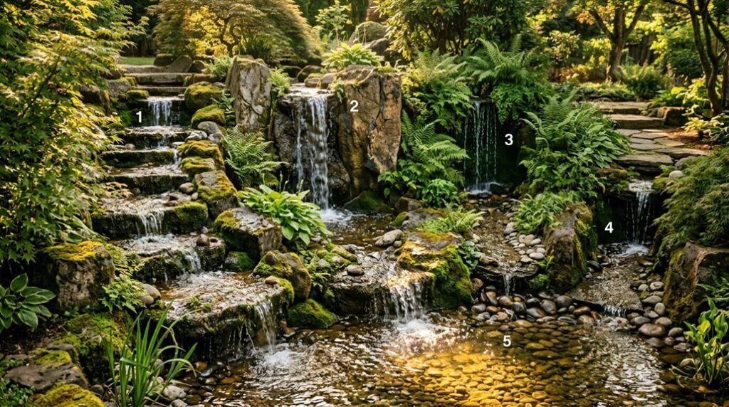 five waterfall feature ideas for backyard