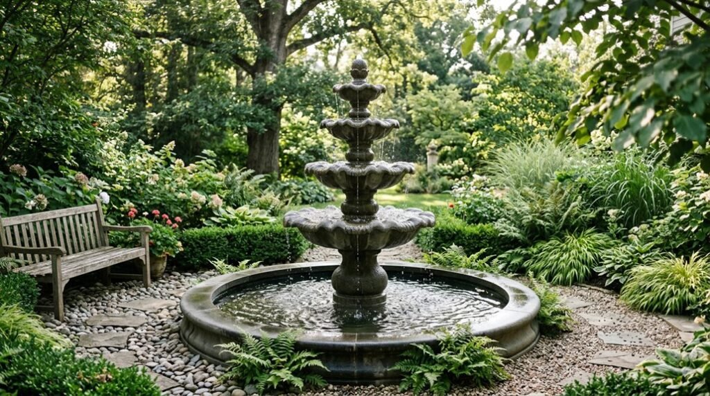 five yard fountain ideas tranquil backyard