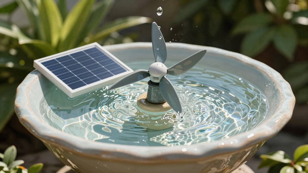 10 DIY Solar Fountain Ideas for Your Garden 3 floating cobalt ceramic birdbath fountain