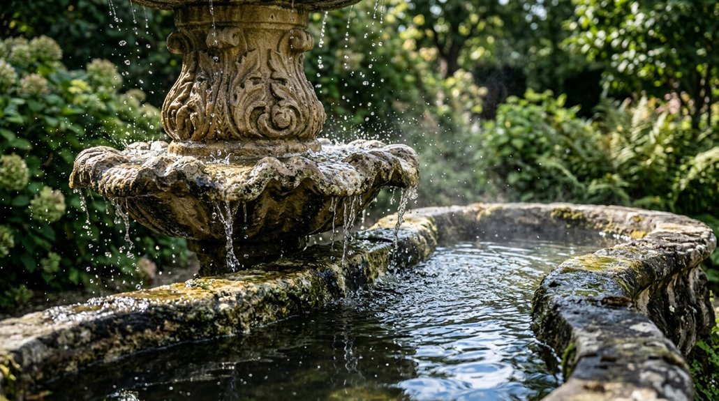 fountain continually losing water