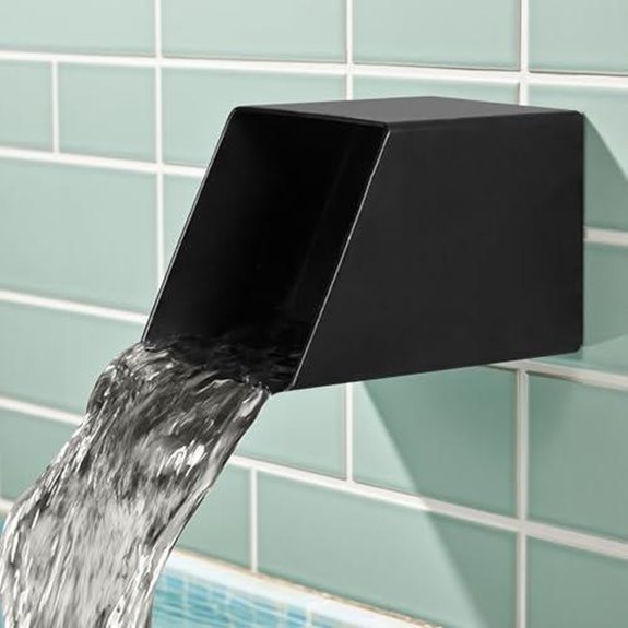 four inch square stainless spout