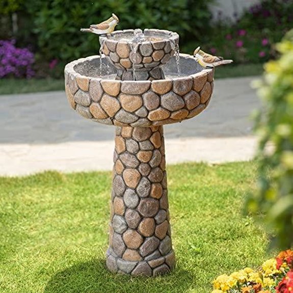10 Best Electric Bird Bath Fountains for 2026 6 glitzhome 2 tier bird bath