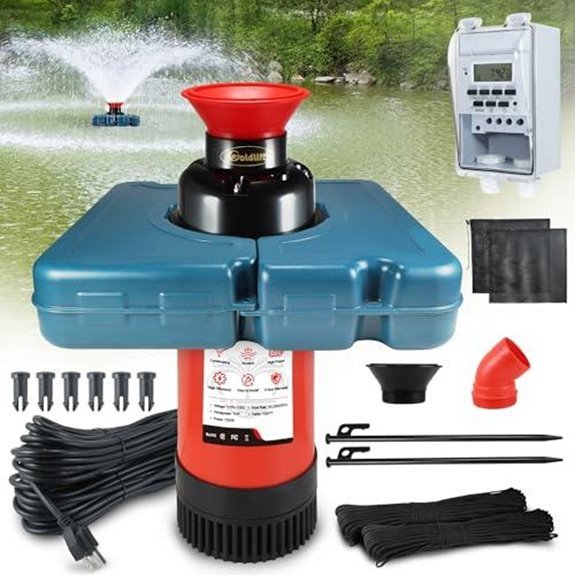 goldlife pond fountain 1hp 750w 15000gph
