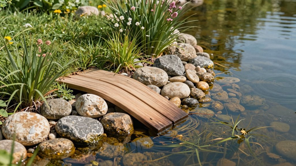 grooved ramps for wildlife ponds