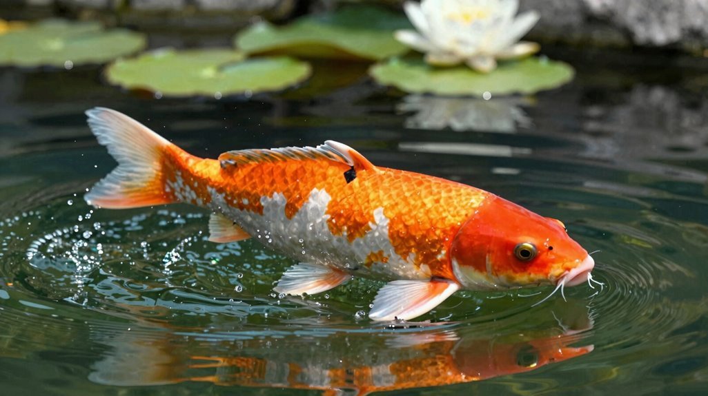 koi leaps reveal water stress