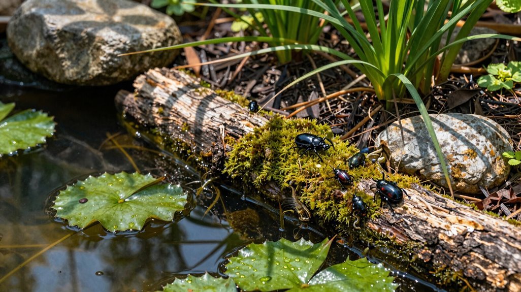 log edged habitat piles support amphibians