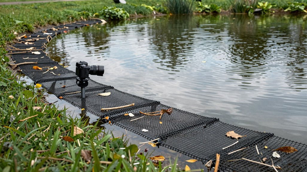 mesh debris guards keep overflow clear