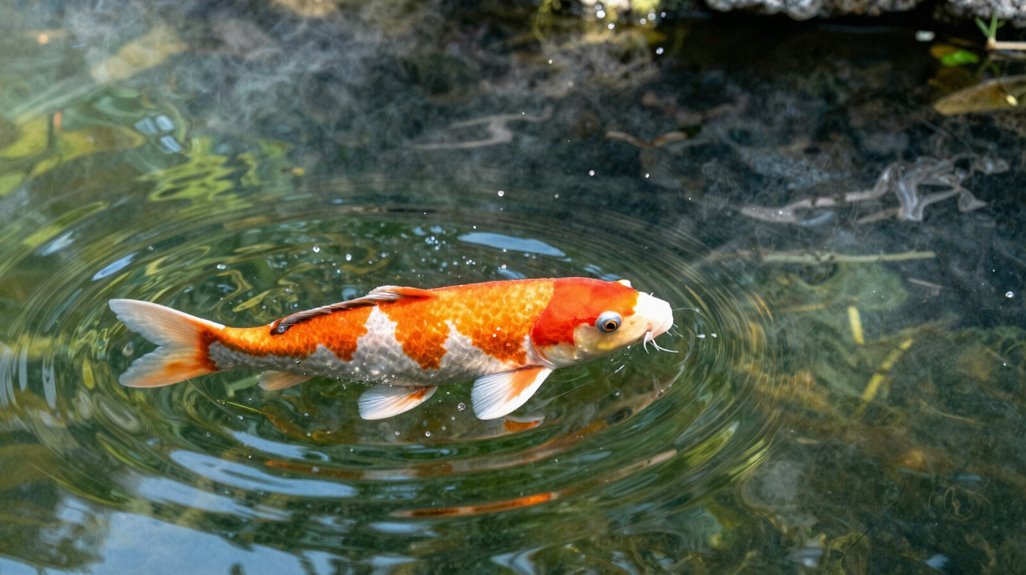 monitoring koi stress water quality sparks injuries