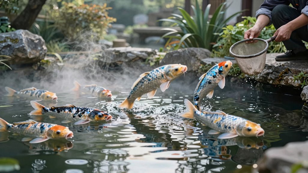 monthly koi pond maintenance routine