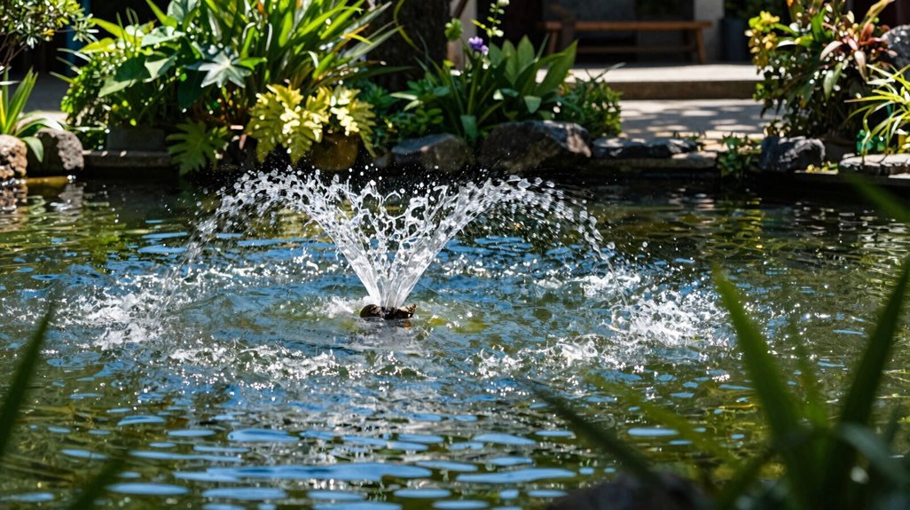 moving water deters pond pests