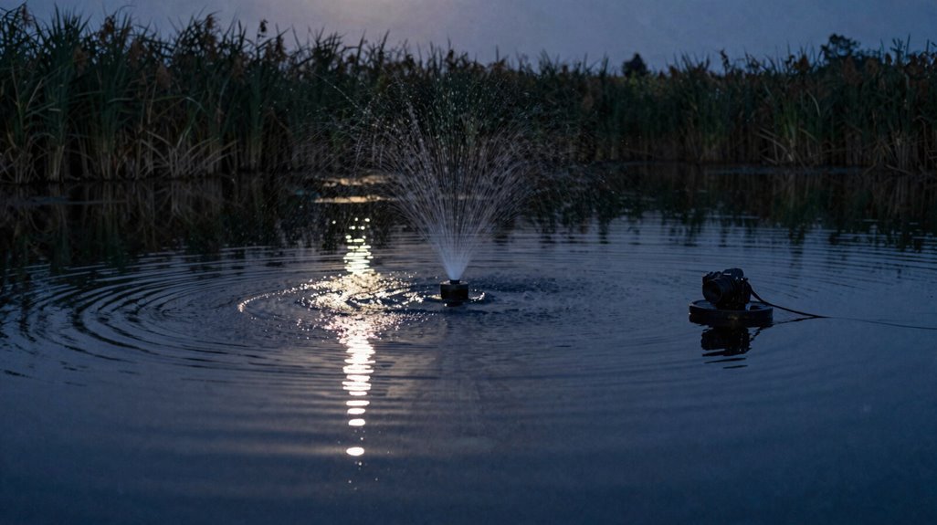 nighttime pond aeration for oxygen