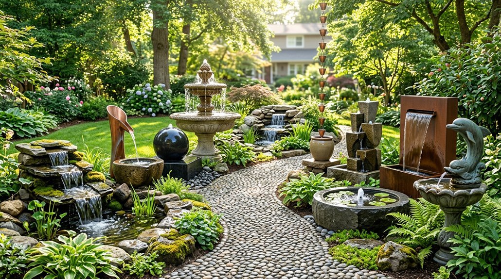outdoor water fountain ideas for yard