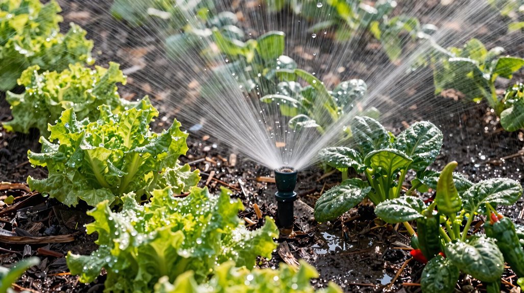 overhead sprinklers for germination