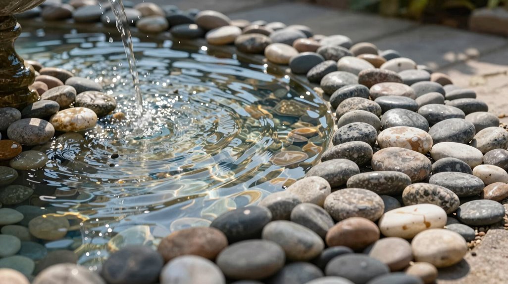 7 Pebble Fountain Ideas for a Tranquil Backyard 1 pebble shoreline tranquil basin