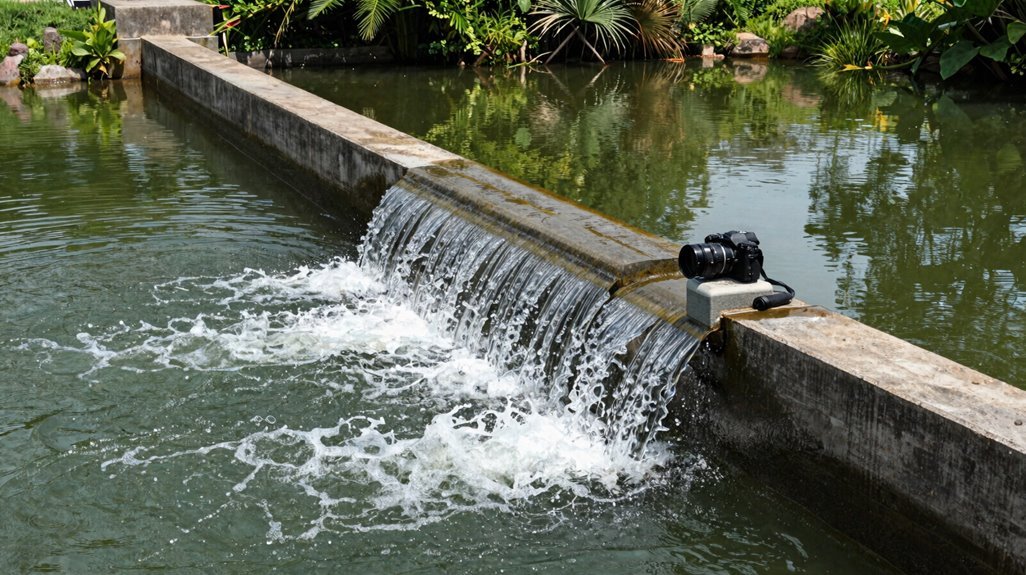 pipe spillway for controlled discharge