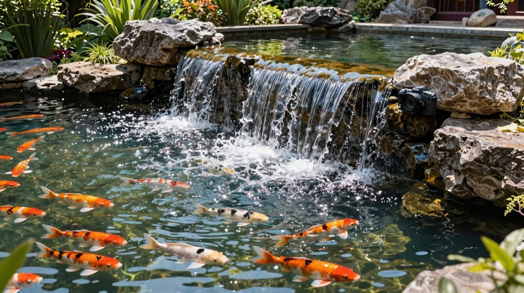 planning pond with painted boundary