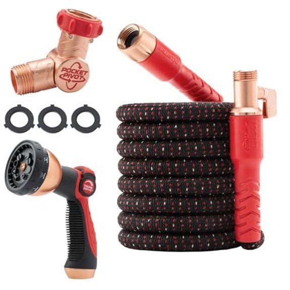 pocket hose ballistic 50ft expandable garden hose