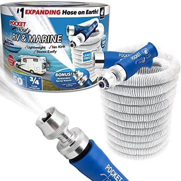 pocket hose expandable 50 ft turbo shot nozzle