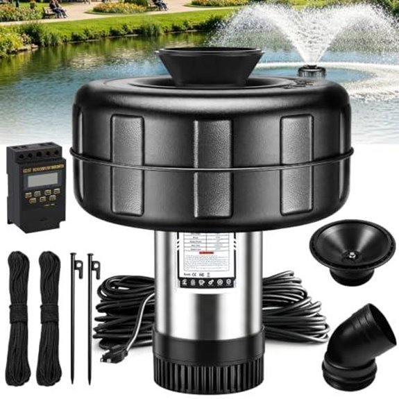 10 Best Pond Fountains for 2026 (Add Serenity to Your Yard) 4 pond fountain aerator 1hp