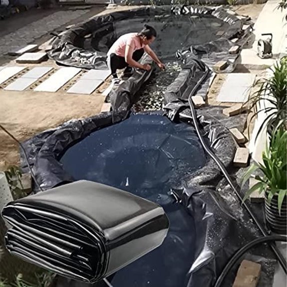 pond liner underlayment epdm sizing
