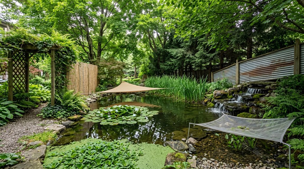 pond shade to beat algae