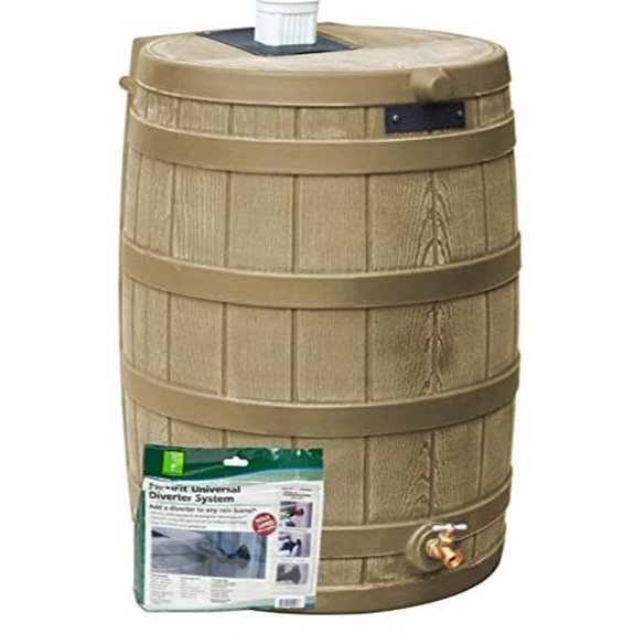 rain barrel with diverter kit