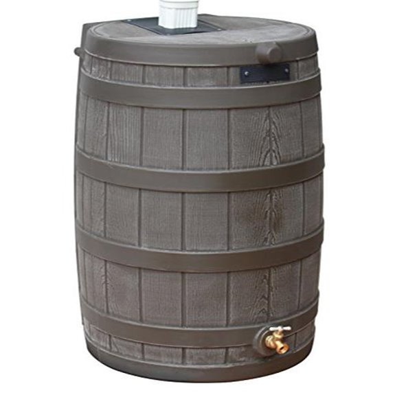 rainwater collection barrel 50 gallon oak