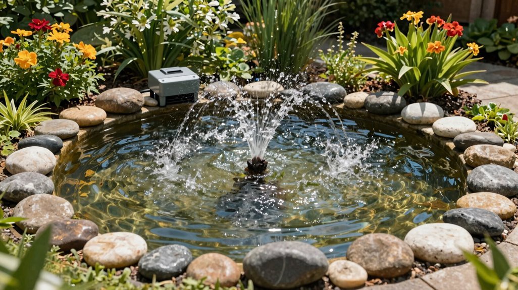 self contained pond pump setup