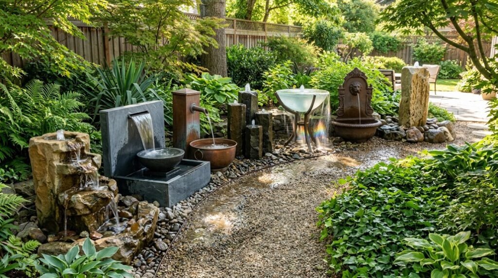 seven backyard fountain ideas for tranquil space