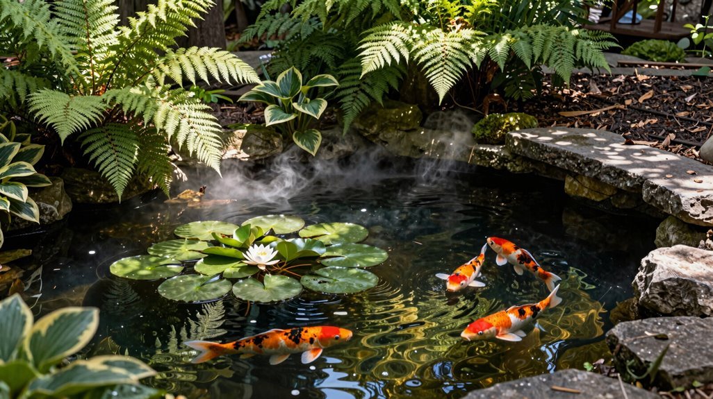 5 Koi Carp Pond Ideas for Your Backyard 4 shade boosted koi pond cooling strategy