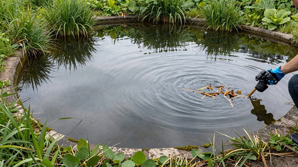 10 Simple Steps to Maintain a Small Pond 6 skim debris maintain clarity